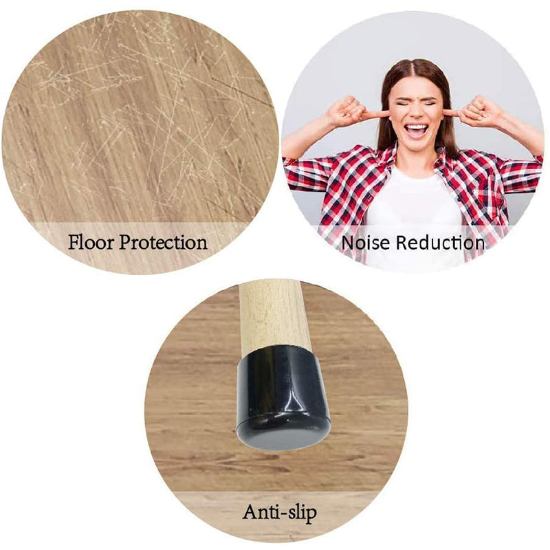 40Pcs 8mm Round PVC Furniture Leg Covers Non-Slip Chair Leg End Cap Cover Floor Protector Pads Reduce Noise Table Feet Cap - Black 40Pcs 8mm Round PVC Furniture Leg Covers Non-Slip Chair Leg End Cap Cover Floor Protector Pads Reduce Noise Table Feet Cap - Black